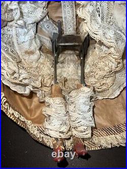 1860's Rare Goodwin Clockwork Walking Doll 1st Place AWARD WINNER 12