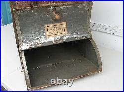 1890s lg TIN JAPAN TEA STORE BIN -J. MILLS ELY Co. DISPLAY- ANTIQUE COFFEE RARE