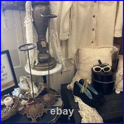 1920s Rare Pair Antique Cast Iron Metal Hat Stand General Store Display