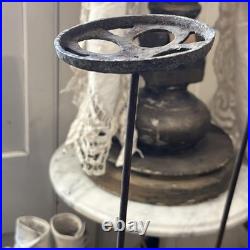 1920s Rare Pair Antique Cast Iron Metal Hat Stand General Store Display