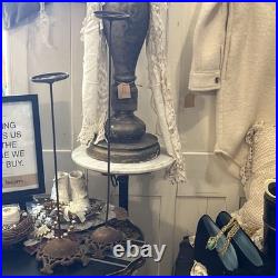 1920s Rare Pair Antique Cast Iron Metal Hat Stand General Store Display