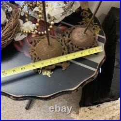 1920s Rare Pair Antique Cast Iron Metal Hat Stand General Store Display