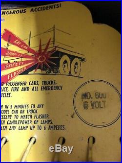 1940-50s Car Truck Motorcycle Flashing Lights Store Display Rare 6 Volt