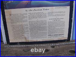 1941 DALE NICHOLS Lg Cardboard Store Ad Display CERTAIN-TEED PRODUCTS rare vtg