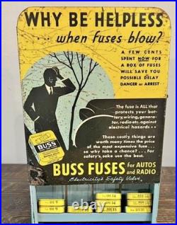 1950's Buss Fuses Countertop Store Display Gas Oil ORIGINAL FUSES RARE