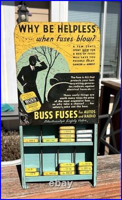 1950's Buss Fuses Countertop Store Display Gas Oil ORIGINAL FUSES RARE