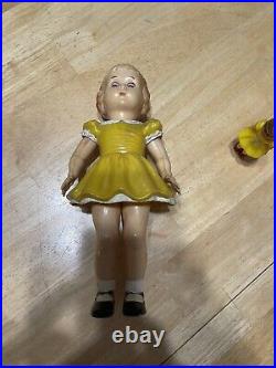 1950s Little Girl Dollhouse Miniature/and larger 9 Inch Doll Store Display-Rare