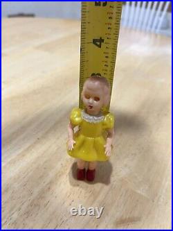 1950s Little Girl Dollhouse Miniature/and larger 9 Inch Doll Store Display-Rare