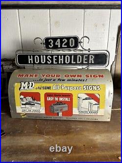 1950s Mailbox RARE Hardware Store Display Sign Advertisement Home Cut Away