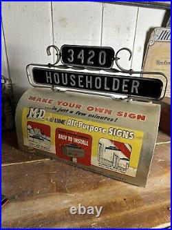 1950s Mailbox RARE Hardware Store Display Sign Advertisement Home Cut Away