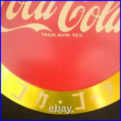 1960s Vintage Coca-Cola Tin Store Display Sign Round Diameter 11.8 Super Rare