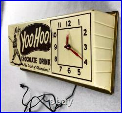 1961 Yogi Berra Vintage Yoo-Hoo Promotional Display Store Clock Yankees RARE