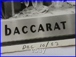 1963 Baccarat Crystal Advertising Photo Mid Century Modern Store Display RARE #2