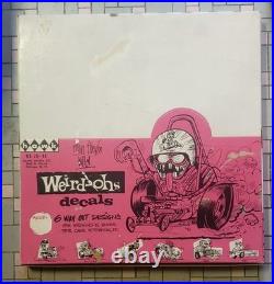 1963 Ultra RARE Weird-Ohs Decals Store Display + Banner & Shipping Box Model Kit