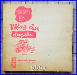 1963 Ultra RARE Weird-Ohs Decals Store Display + Banner & Shipping Box Model Kit