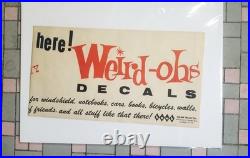 1963 Ultra RARE Weird-Ohs Decals Store Display + Banner & Shipping Box Model Kit