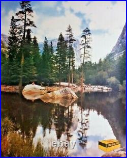 1970's Rare Kodak Film Transparent Store Display Ad Mylar Lake Mount Scene 178