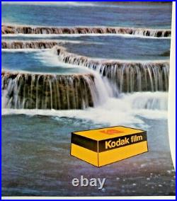 1970's Rare Kodak Film Transparent Store Display Ad Mylar Waterfall Scene 180