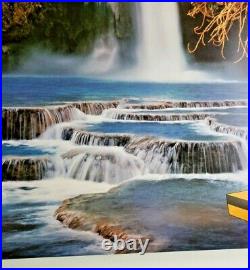 1970's Rare Kodak Film Transparent Store Display Ad Mylar Waterfall Scene 180