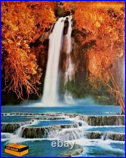1970's Rare Kodak Film Transparent Store Display Ad Mylar Waterfall Scene 180