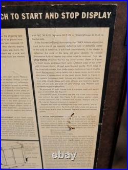 1973 Huge MOTION LIGHT Timex Watch Store Display Case Cabinet Vtg Rare Sign Ad