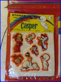 1979 Harvey Three Dimensional Casper Stickers store display with product NOS rare