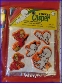 1979 Harvey Three Dimensional Casper Stickers store display with product NOS rare