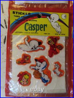 1979 Harvey Three Dimensional Casper Stickers store display with product NOS rare