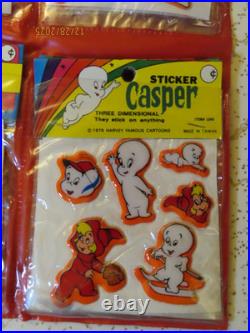 1979 Harvey Three Dimensional Casper Stickers store display with product NOS rare