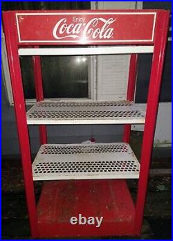 1980s Coca-Cola Store Display Metal Shelving Unit RARE motivated seller