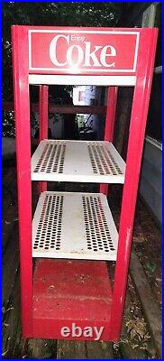 1980s Coca-Cola Store Display Metal Shelving Unit RARE motivated seller