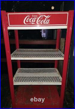 1980s Coca-Cola Store Display Metal Shelving Unit RARE motivated seller