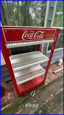 1980s Coca-Cola Store Display Metal Shelving Unit RARE motivated seller