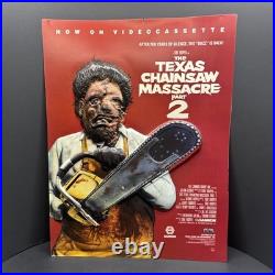 1986 Texas Chainsaw Massacre 2 Leatherface 3D VHS Video Store Promo Display RARE
