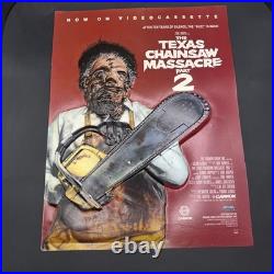 1986 Texas Chainsaw Massacre 2 Leatherface 3D VHS Video Store Promo Display RARE