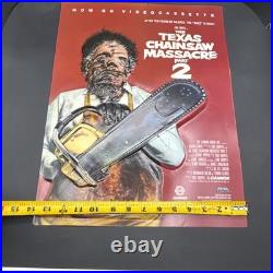 1986 Texas Chainsaw Massacre 2 Leatherface 3D VHS Video Store Promo Display RARE