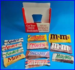 1987 M&M Mars Candy Bar Store Display Bookmark Giveaway Advertising Super Rare
