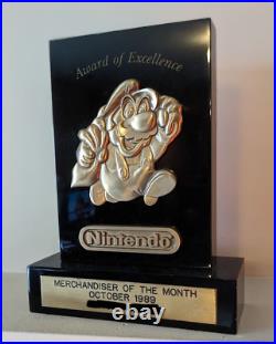 1989 Nintendo Employee Mario Award of Excellence Store Display VERY RARE