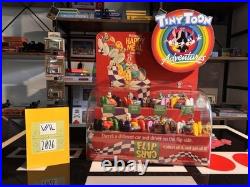 1990 RARE McDONALD'S HAPPY MEAL TINY TOON ADVENTURES FLIP CARS STORE DISPLAY