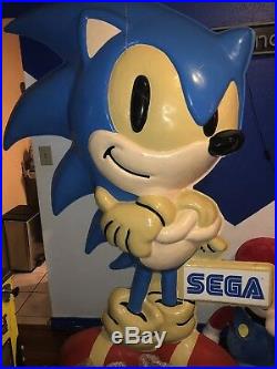 1990s SEGA SONIC The Hedgehog Sega Promotional Store Display STATUE 7ft- RARE