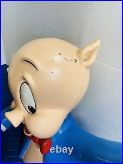 1990s Warner Brothers Store Display Porky Pig Bust Lifesize Statue 14 Rare