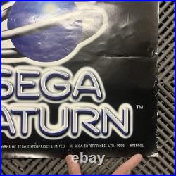 1996 Rare Original Sega Saturn Nights Into Dreams Sonic Poster Store Display