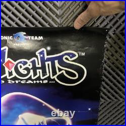 1996 Rare Original Sega Saturn Nights Into Dreams Sonic Poster Store Display