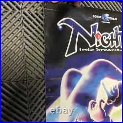 1996 Rare Original Sega Saturn Nights Into Dreams Sonic Poster Store Display