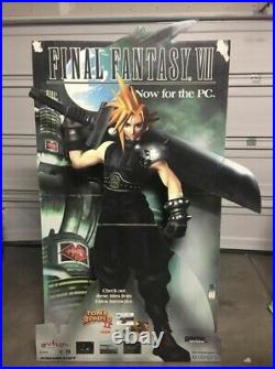 1998 Final Fantasy VII 7 FF7 PC PlayStation Cloud Standee Vtg Store Display RARE