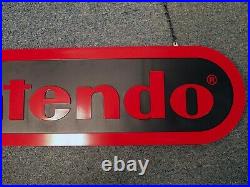 2.5 ft Official Nintendo Logo Hanging Store Display Sign Promo Very Rare