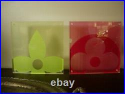 2 Ultra RARE Auth LOUIS VUITTON Store Display Quatrefoil Decor Prop Accessory