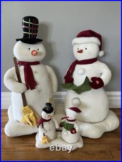 2003 Hallmark Store Display Jingle Pals Mr and Mrs Snowman Sings Plush XL Rare