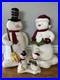 2003 Hallmark Store Display Jingle Pals Mr and Mrs Snowman Sings Plush XL Rare