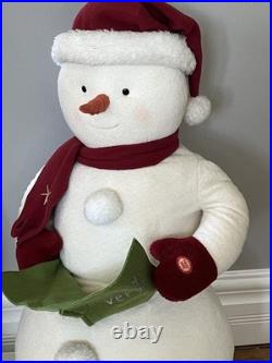 2003 Hallmark Store Display Jingle Pals Mr and Mrs Snowman Sings Plush XL Rare